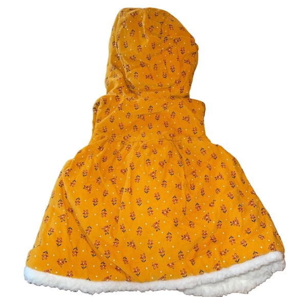 Catherine Malandrino Mini Infant Cape Sherpa Lined Size 12 Mo Corduroy Outer - Picture 4 of 5